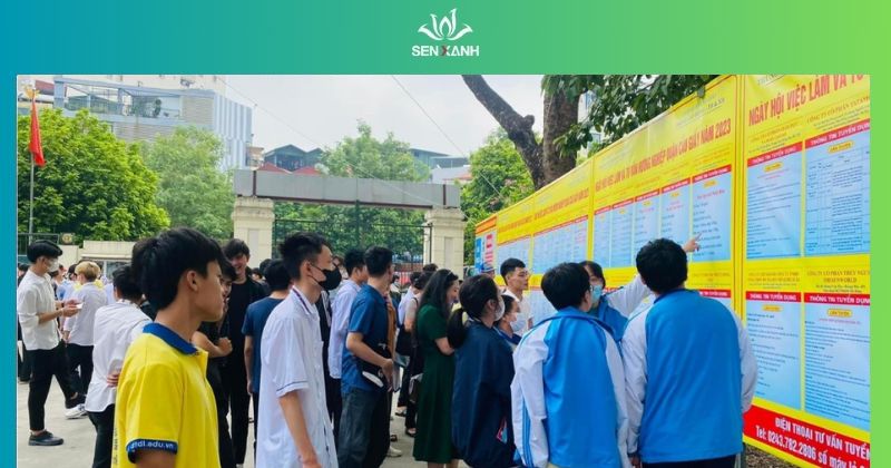 Sinh viên xem chỉ tiêu tuyển dụng