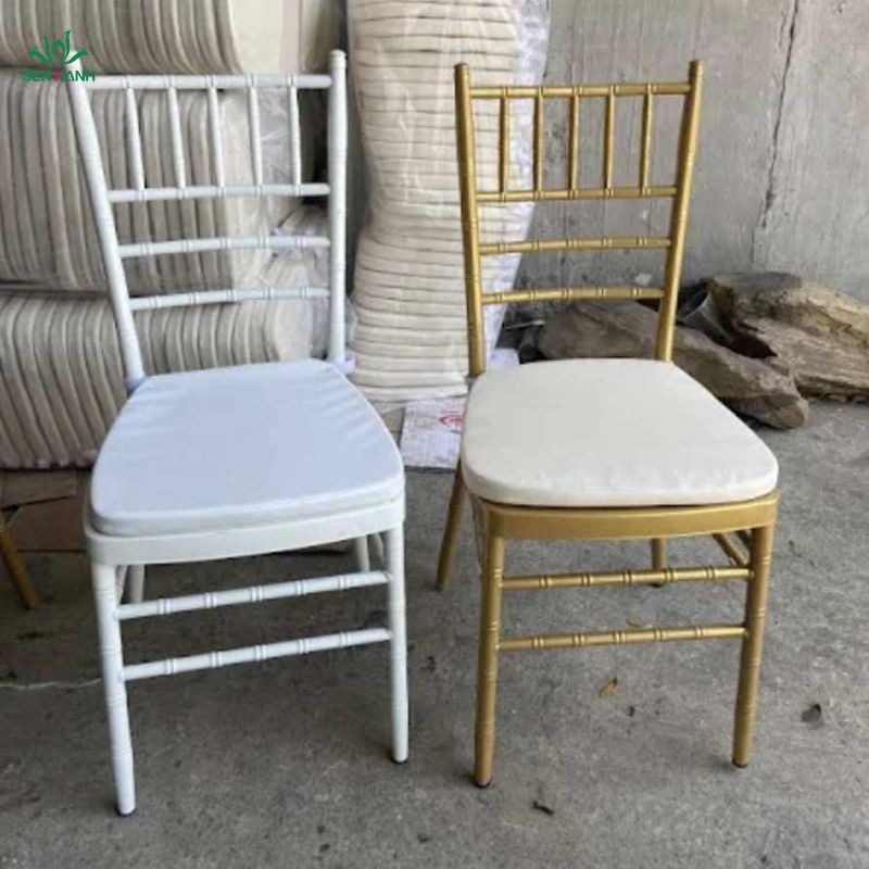 Ghế Tiffany trắng và vàng 