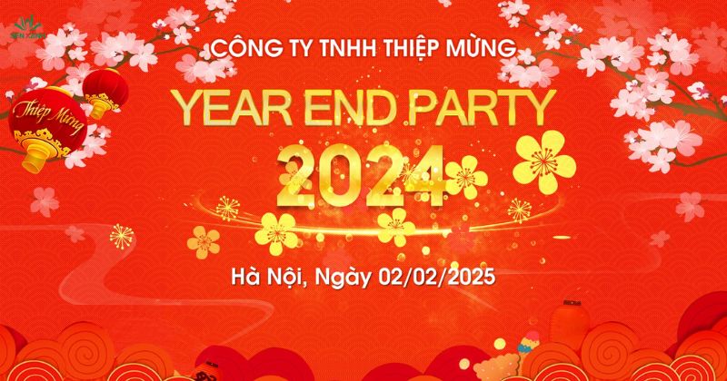 Thiệp mời year end party mẫu 2