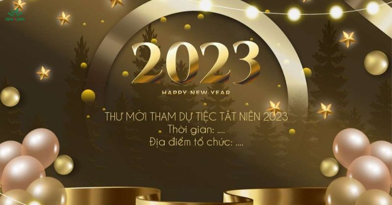 Thiệp mời year end party mẫu 3
