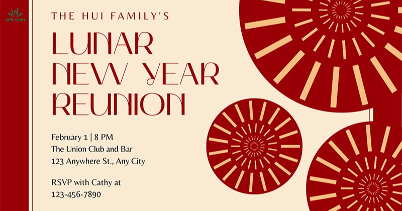 Thiệp mời year end parry mẫu 7
