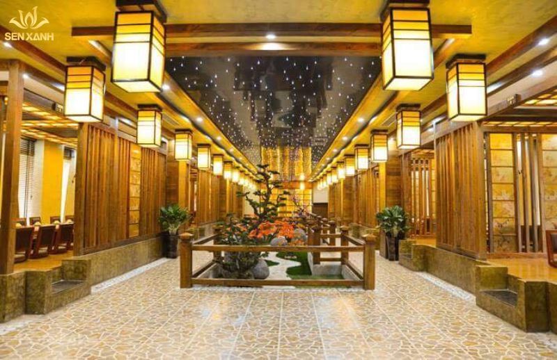 Không gian nhà hàng Sashimi BBQ Garden sang trọng, rộng rãi