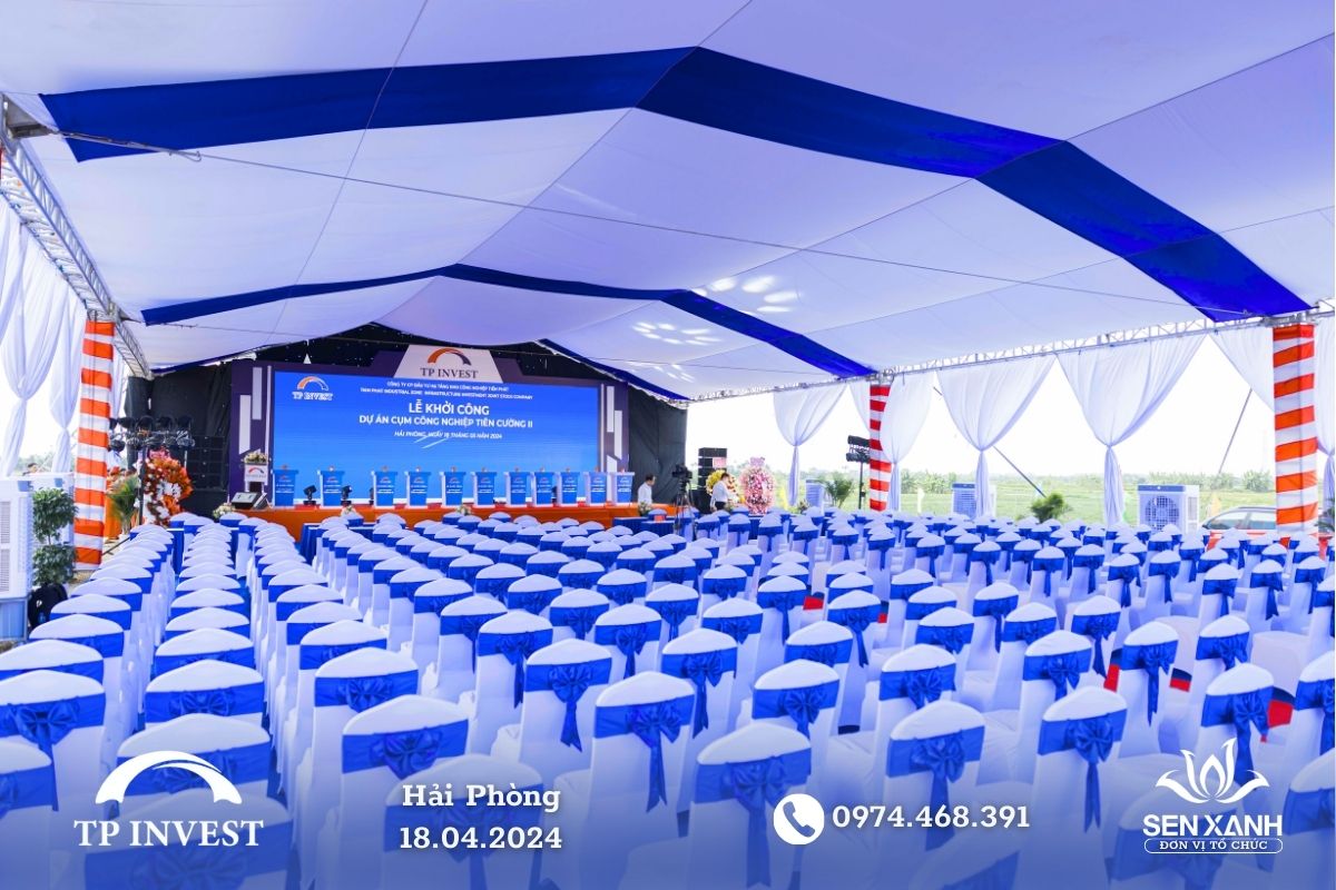 backdrop lễ khởi công Tiên cường