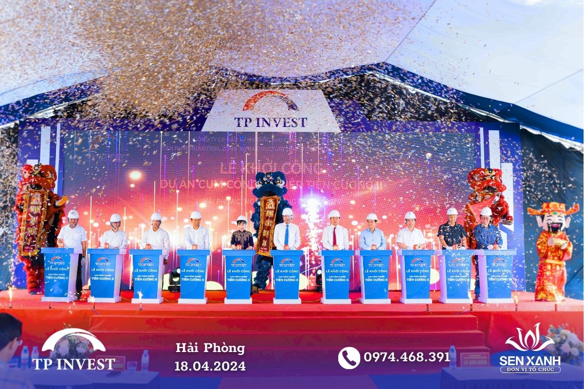 background lễ khởi công Tiên Cường II