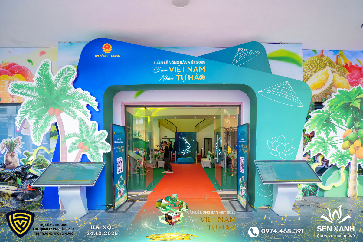 Cổng vào của tuần lễ nông sản Việt 2025 Cổng vào của tuần lễ nông sản Việt 2025