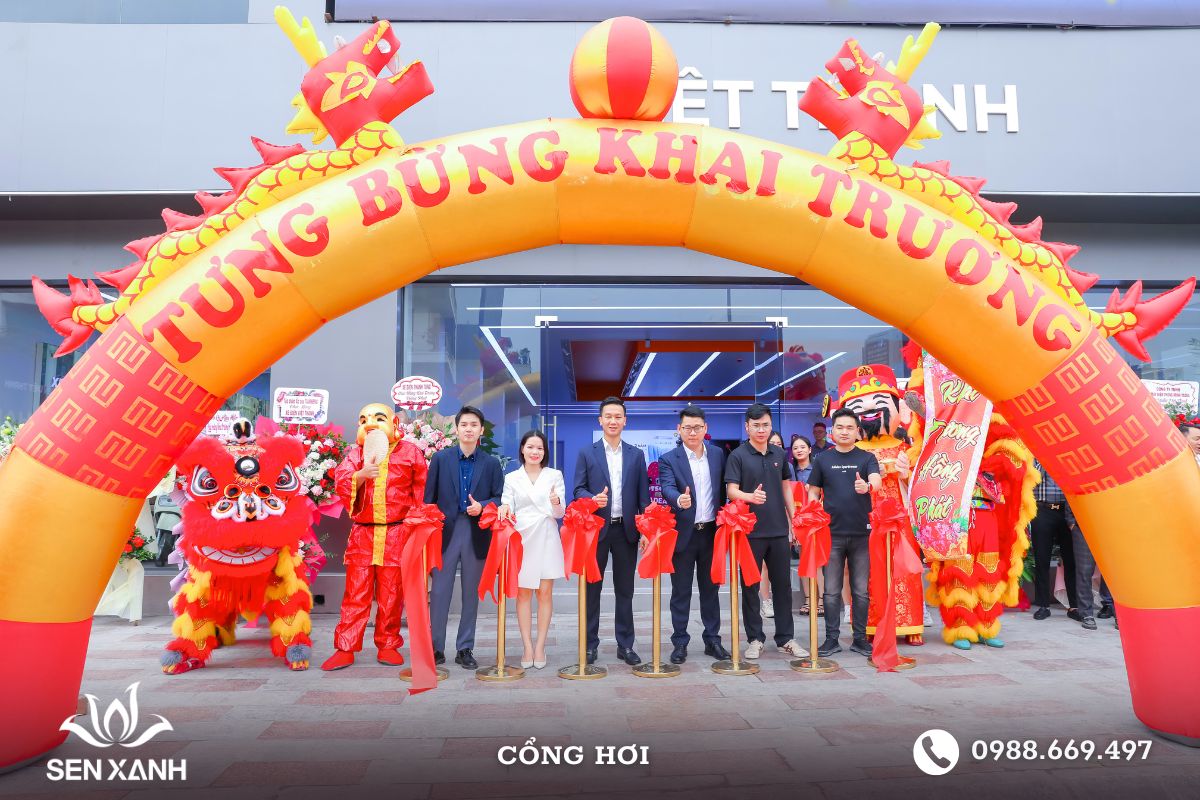 Cổng chào hơi có thiết kế độc đáo