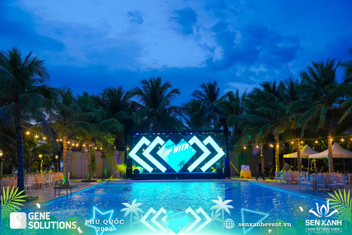 Khung cảnh sự kiện pool party 