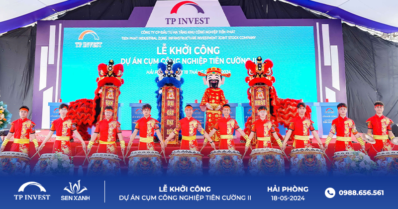 Ấn tượng với Backdrop lễ khởi công sân khấu