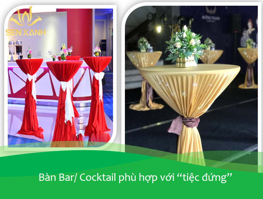 Bàn ghế cocktail cho tiệc đứng