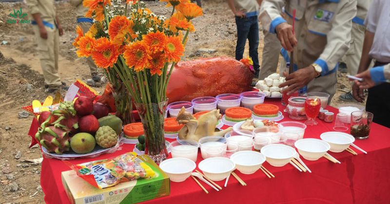 Cúng động thổ xây nhà mang ý nghĩa cầu mong công trình được xây dựng thuận lợi