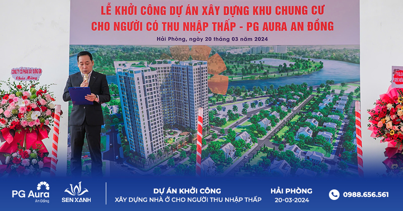 Nhà thấu phát biểu trong lễ khởi công