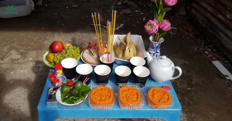 Cúng động thổ xây nhà với đầy đủ lễ vật tỏ lòng thành kính của gia chủ 