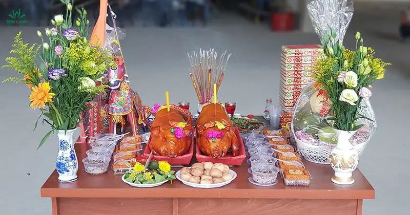 Lễ vật được bày biện gọn gàng