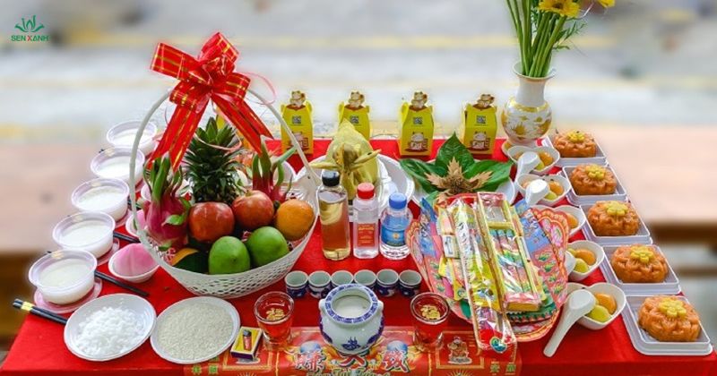 mâm cúng đầy đủ