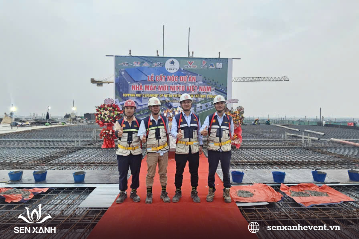 Tổ chức lễ cất nóc dự án nhà máy tại Hưng Yên Tổ chức lễ cất nóc dự án nhà máy tại Hưng Yên