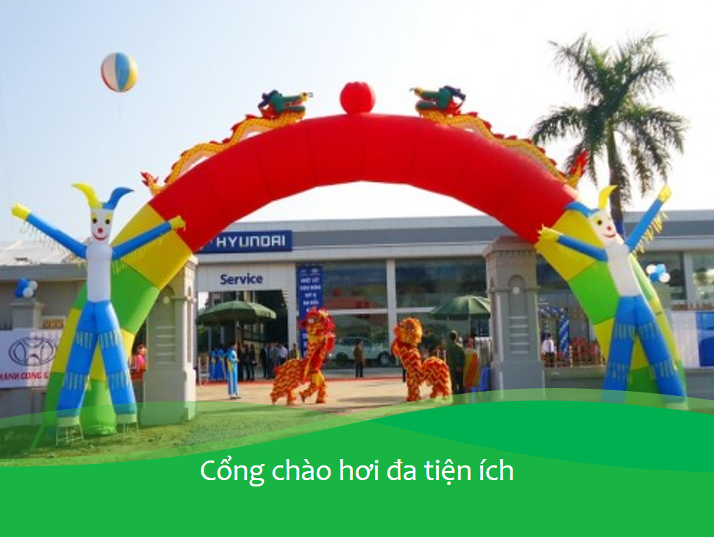 Đơn vị cho thuê cổng hơi uy tín, chất lượng 4 Cổng phao đa tiện ích