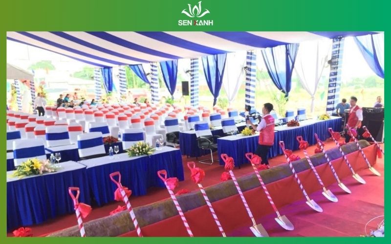 Tổ chức lễ động thổ cần chuẩn bị nhiều lễ nghi, trang thiết bị kh&aacute;c nhau