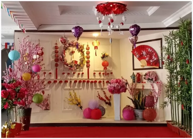 Trang trí decor tiểu cảnh sân khấu ấn tượng dịp tết – Sen Xanh Event