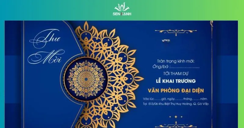 Mẫu thiệp mời khai trương mới 2025
