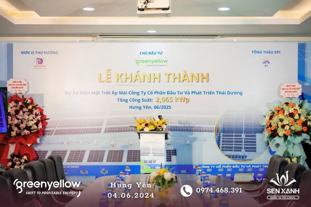 Lễ khánh thành dự án điện mặt trời áp mái công ty CPĐT & PT Thái Dương
