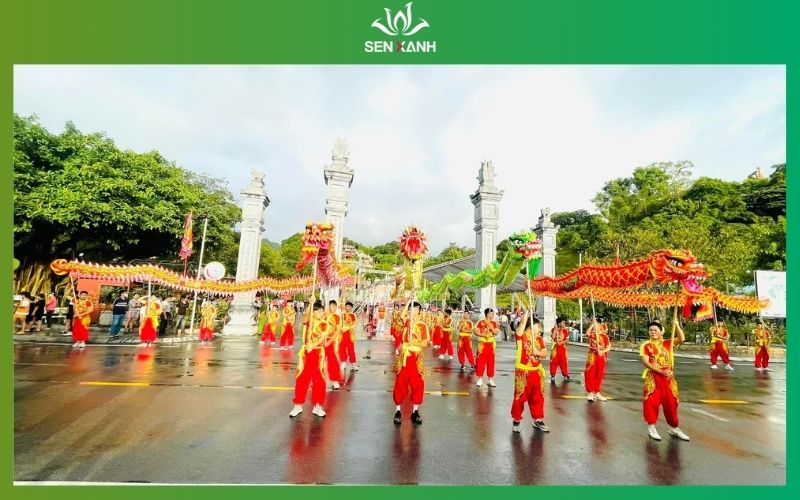 Biểu diễn m&uacute;a l&acirc;n sư rồng &yacute; nghĩa cầu mong t&agrave;i lộc, may mắn cho chủ đầu tư
