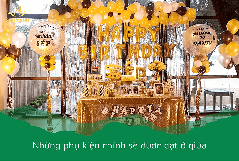 phụ kiện đặt ở giữa