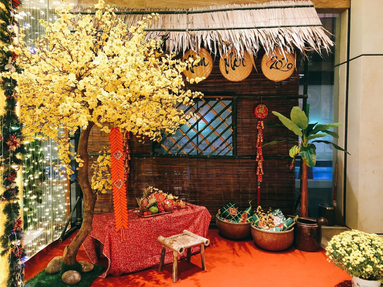 trang tr&iacute; tết tiểu cảnh 