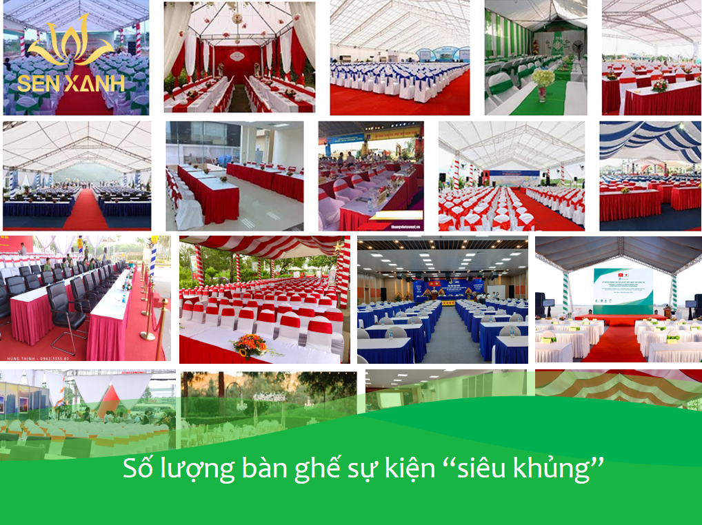 Số lượng bàn ghế siêu khủng