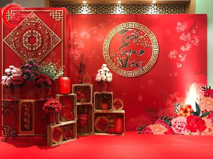 trang tr&iacute; tết rực rỡ